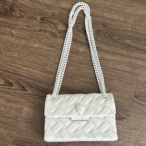 Kurt Geiger White Quilted Shoulder Bag